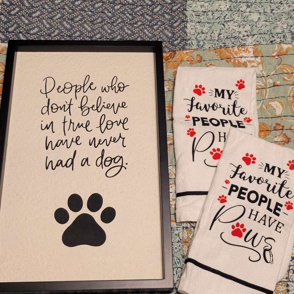 Hallmark Black and White Dog Quote Wall Art